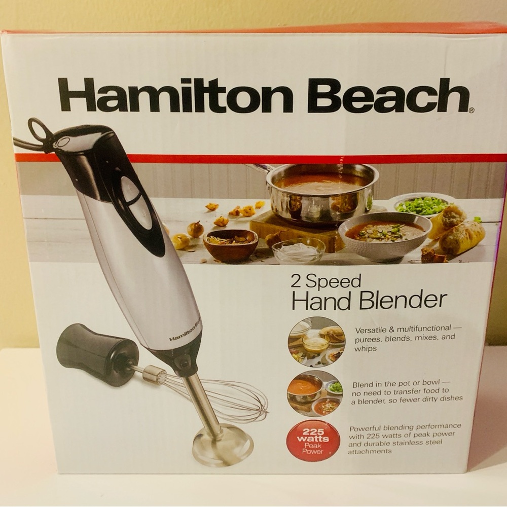 Brand new in box. Hamilton Beach 2-speed hand blender